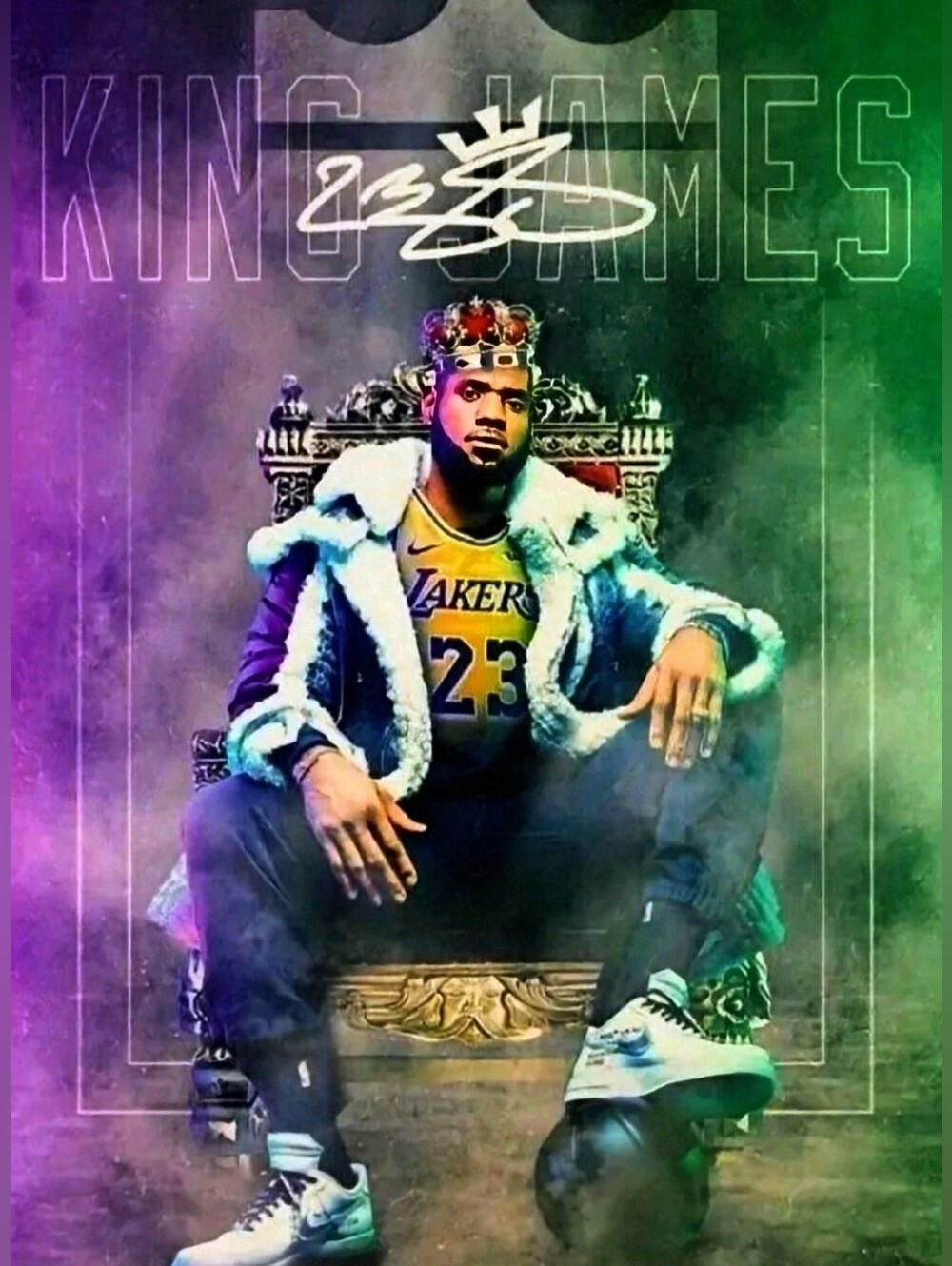 NEW!💯 LEBRON JAMES LAKERS 8.5x11 ULTRA PREMIUM GLOSSY COLOR ART REPRINT POSTER!